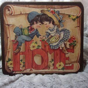 H-365 VINTAGE HOMECO "HOME" KITCH WALL ART PLAQUE